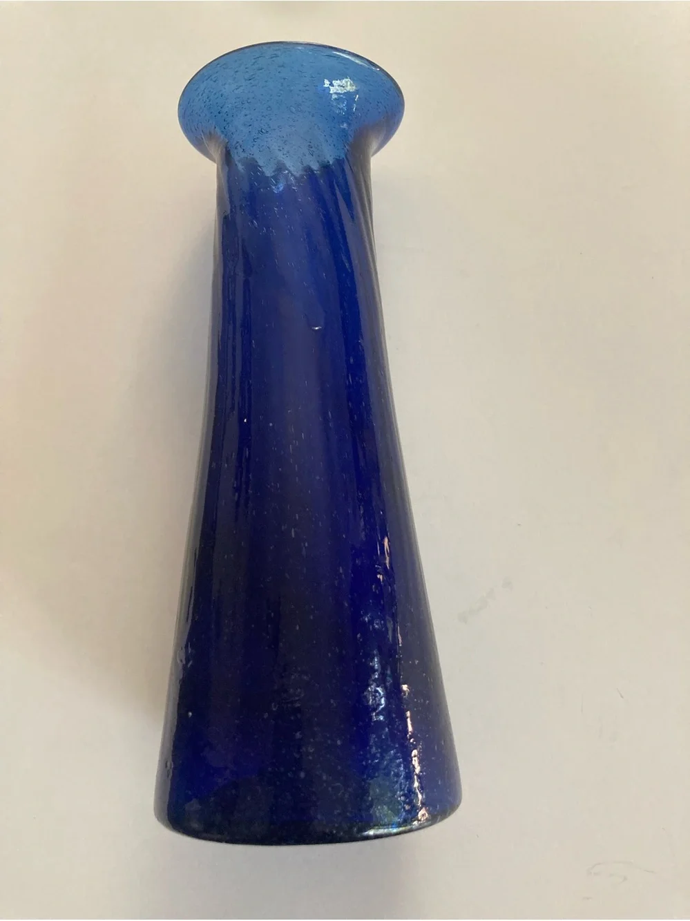 Vintage Hand-Blown Cobalt Blue Art Glass